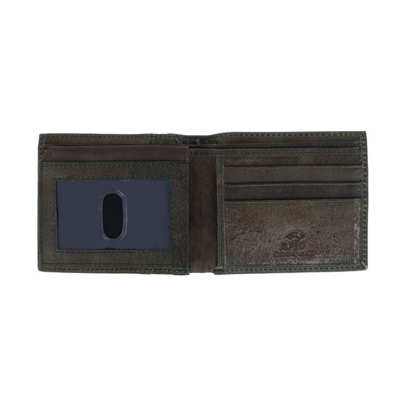 CTM Men's RFID USA Embossed Leather Bifold Wallet - Picture 4 of 5
